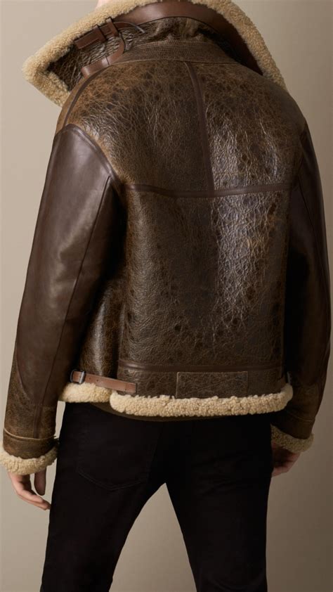 burberry oversized shearling aviator jacket|shearling aviator jacket.